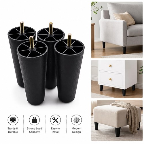 Black tapered plastic - black,