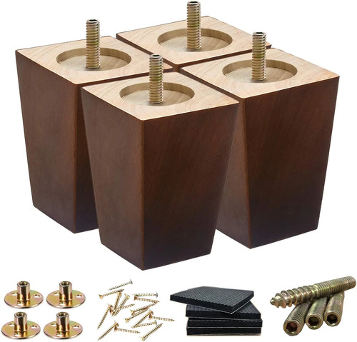 Inch wood couch legs square - wood,