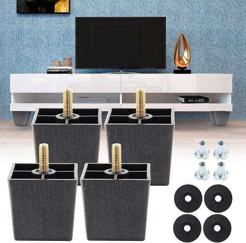 Pcs black square plastic - black,
