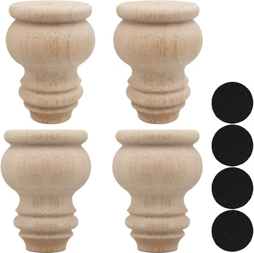 Sturdy tall solid wood bun - 3",