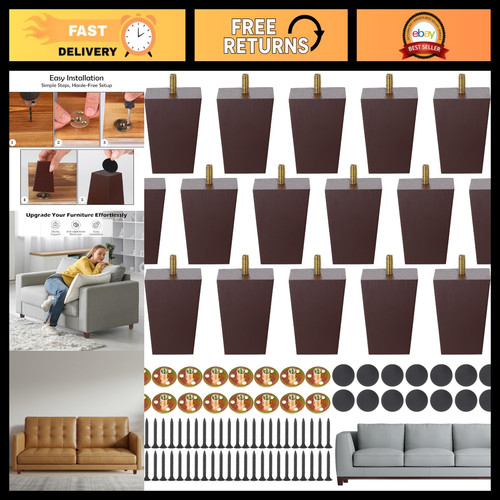 Pcs inch brown wood - 3,