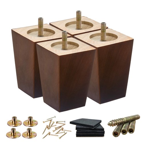 4inch wood couch leg square - leg,