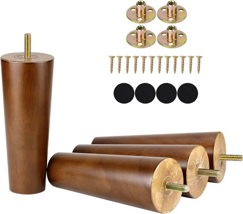 Inch wood furniture legs - 6, set